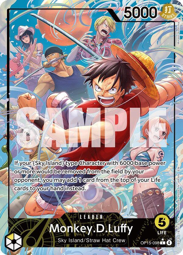 Monkey.D.Luffy Alternate Art L Foil OP15 EB04 OP15 098 NM