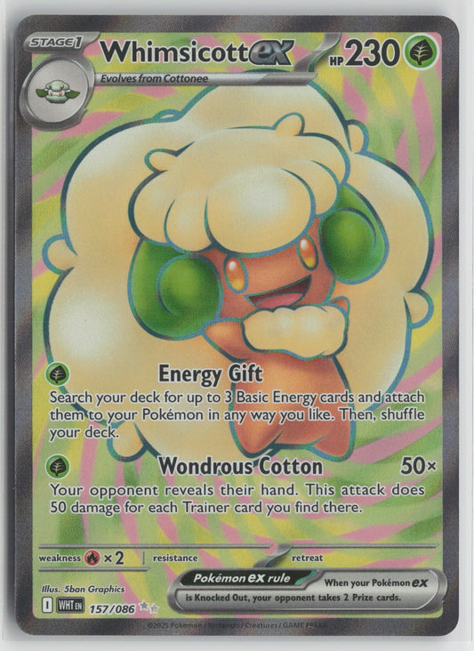 Whimsicott ex Ultra Rare Holo WHT 157/086 NM