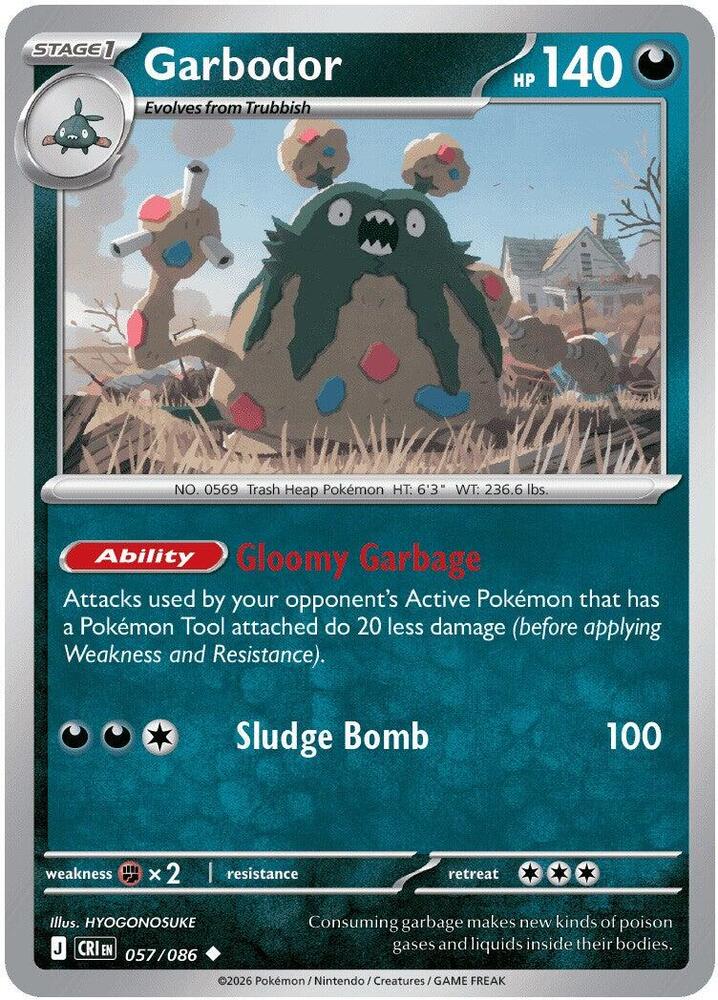 Garbodor Uncommon CRI 057/086 NM