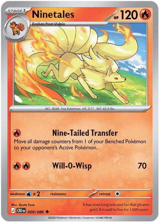 Ninetales Uncommon CRI 009/086 NM