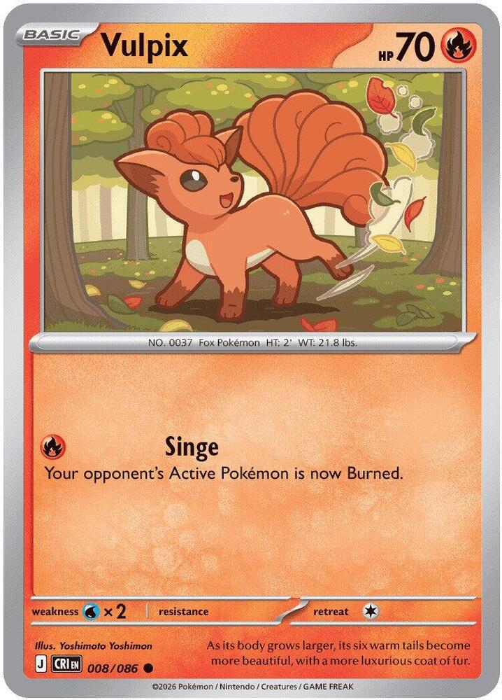Vulpix Common CRI 008/086 NM
