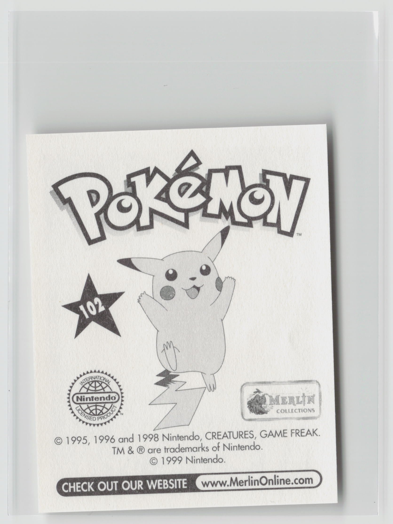 Exeggcute - Merlin Topps Sticker 1999 #102 NM (Back)