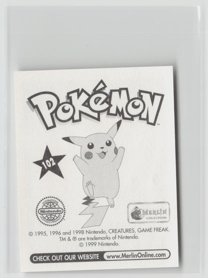 Exeggcute - Merlin Topps Sticker 1999 #102 NM (Back)