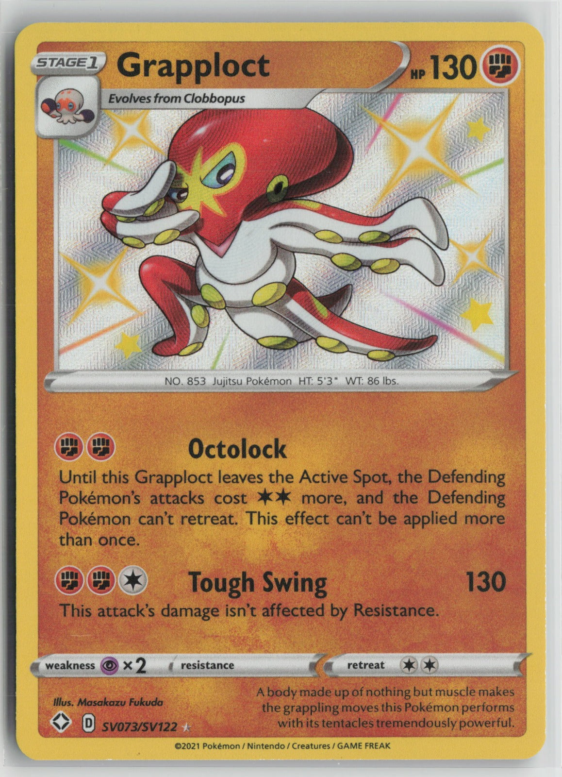 Grapploct Shiny Holo Rare Holo SHFSV SV073/SV122 NM