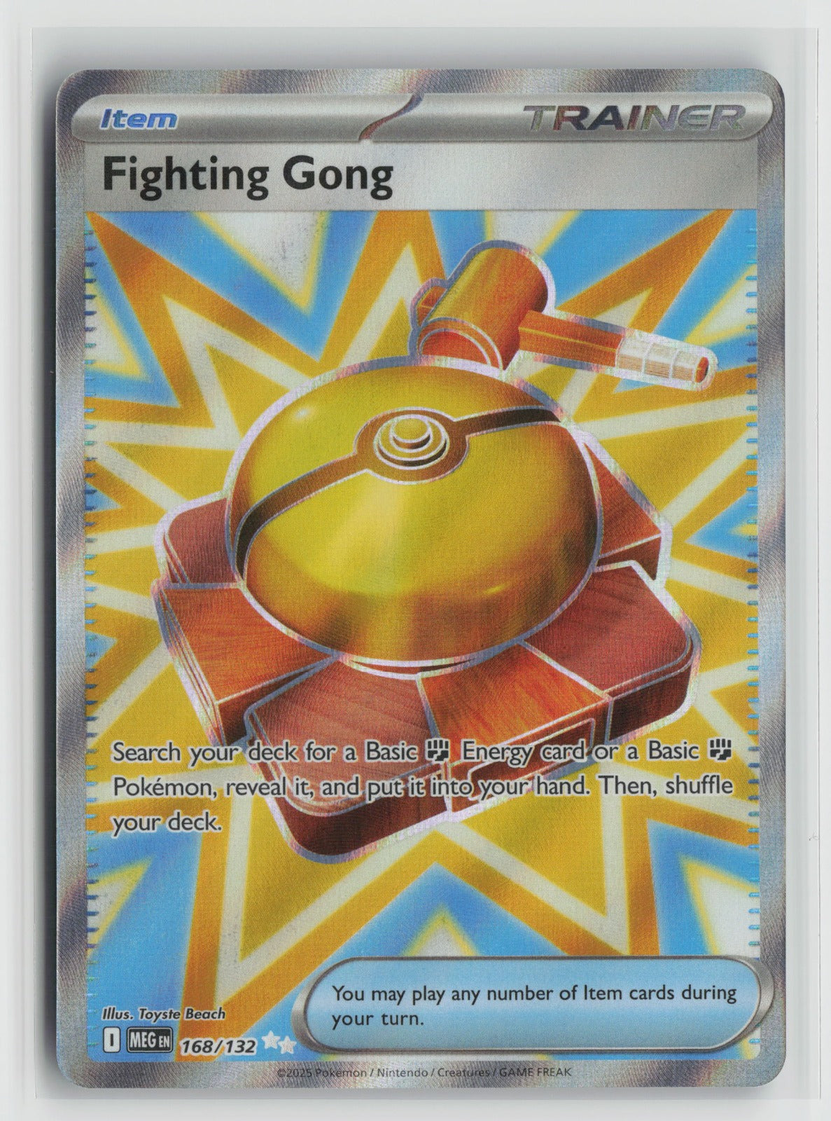 Fighting Gong - Ultra Rare Holo MEG 168/132 NM