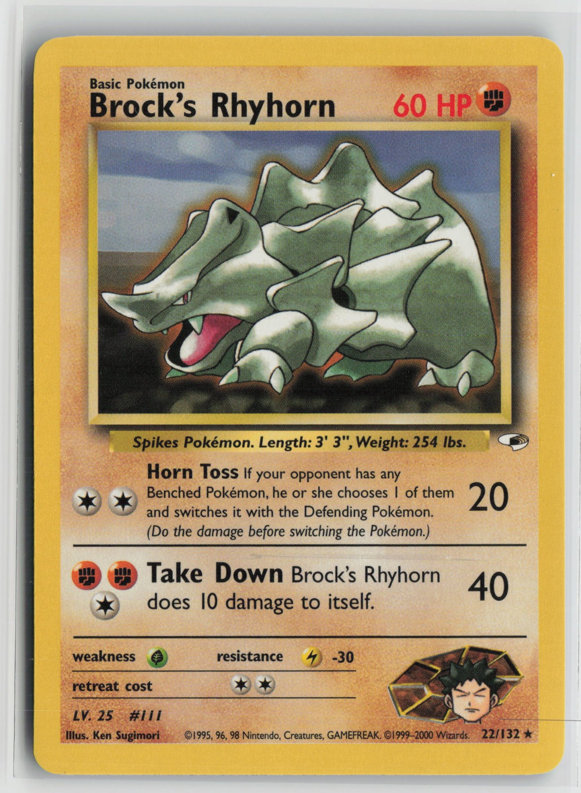 Brock's Rhyhorn (22) Rare Unlimited G1 022/132 NM