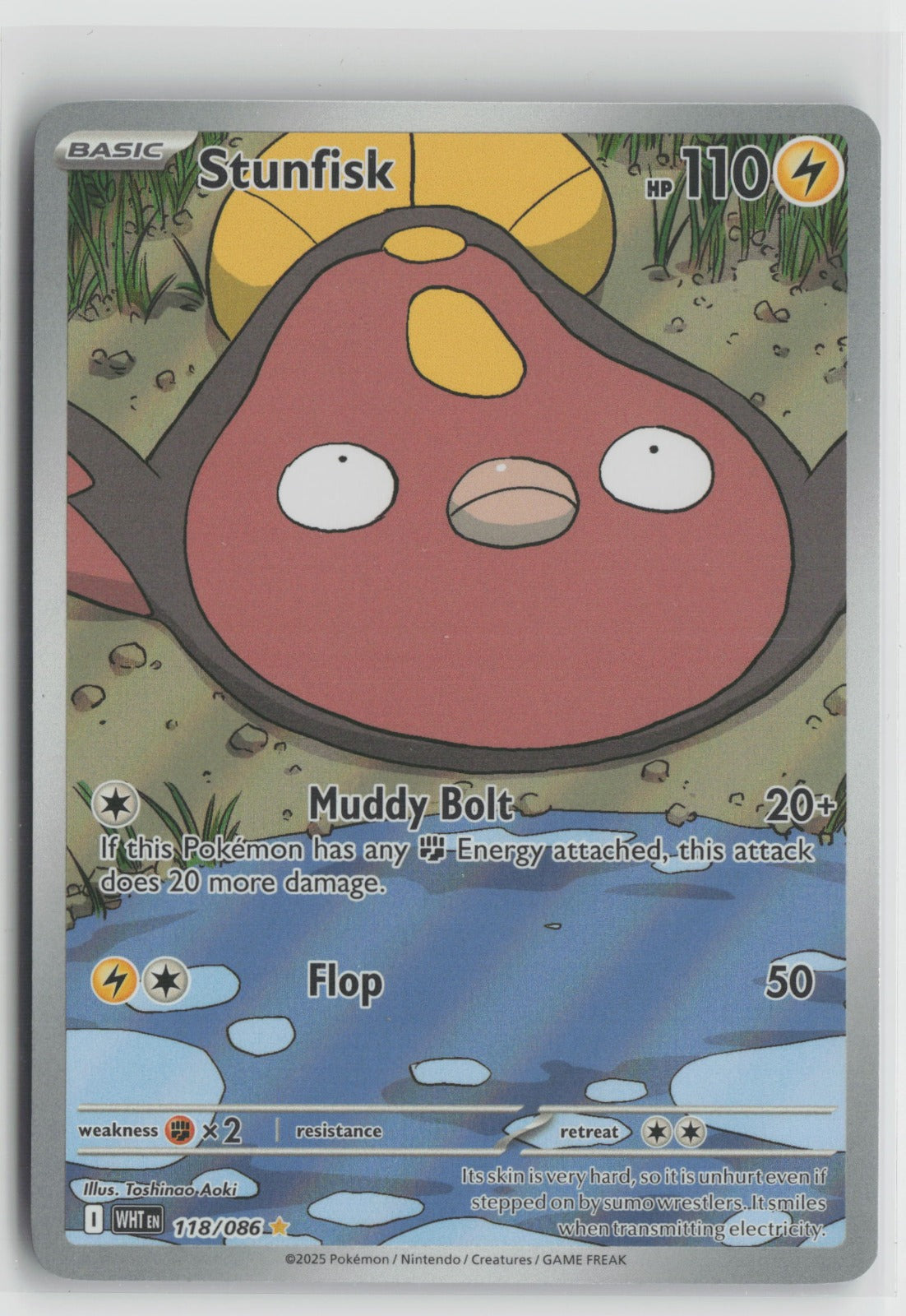 Stunfisk - Illustration Rare Holo WHT 118/086 NM