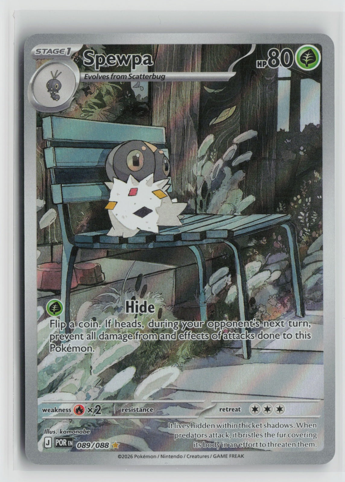 Spewpa - Illustration Rare Holo POR 089/088 NM