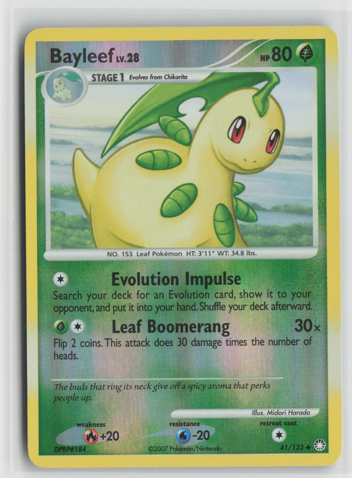 Bayleef Uncommon Reverse Holo MT 41/123 NM