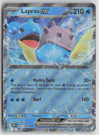 Lapras ex Double Rare Holo POR 022/088 NM