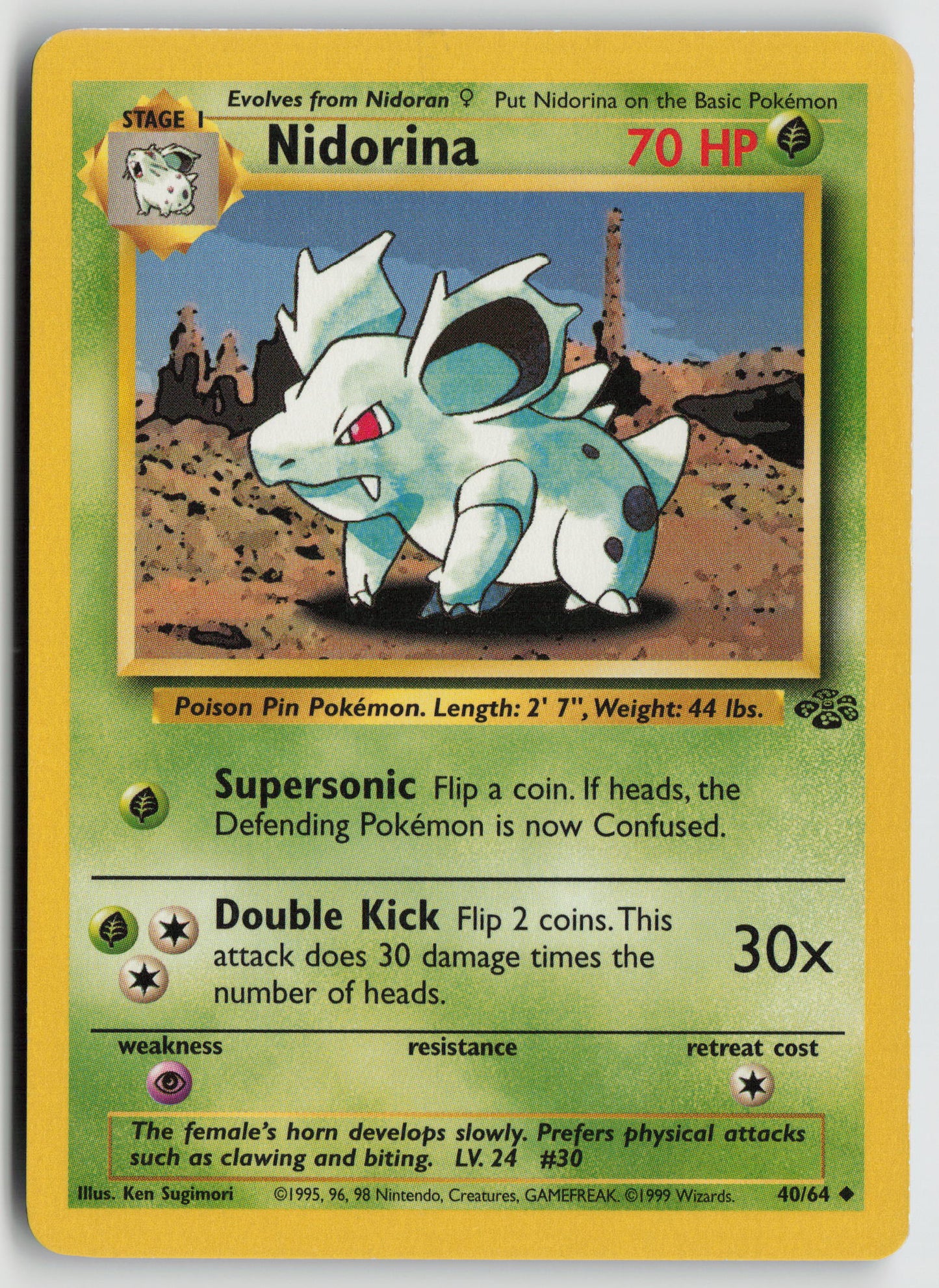 Nidorina Uncommon Jungle 40/64 MP