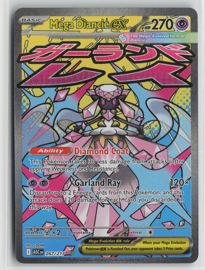Mega Diancie ex Mega Attack Rare Holo ASC 267/217 NM