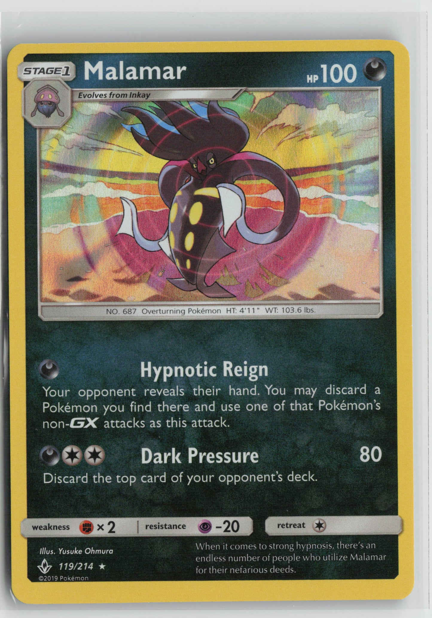 Malamar Holo Rare Holo SM10 119/214 NM