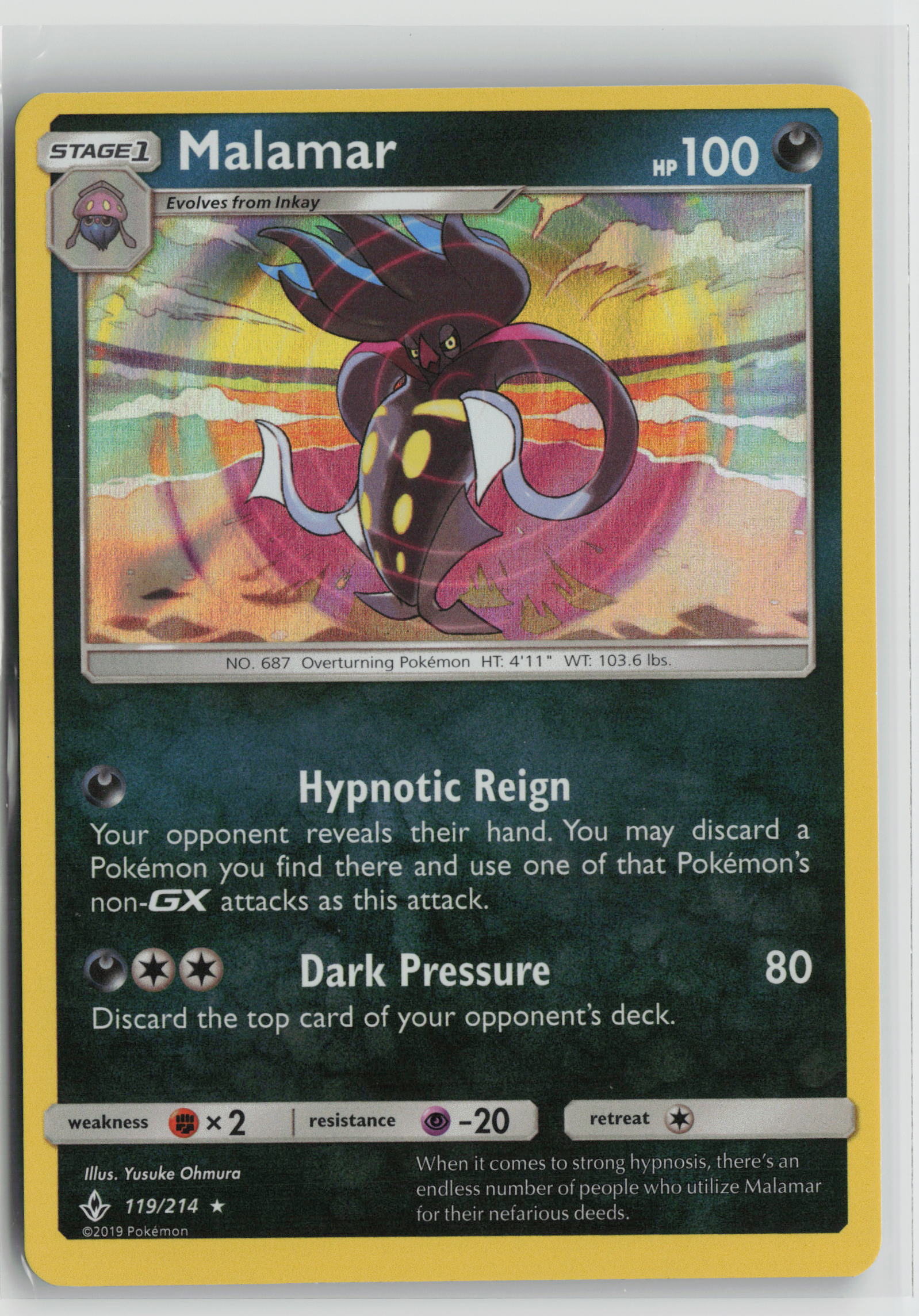 Malamar Holo Rare Holo SM10 119/214 NM