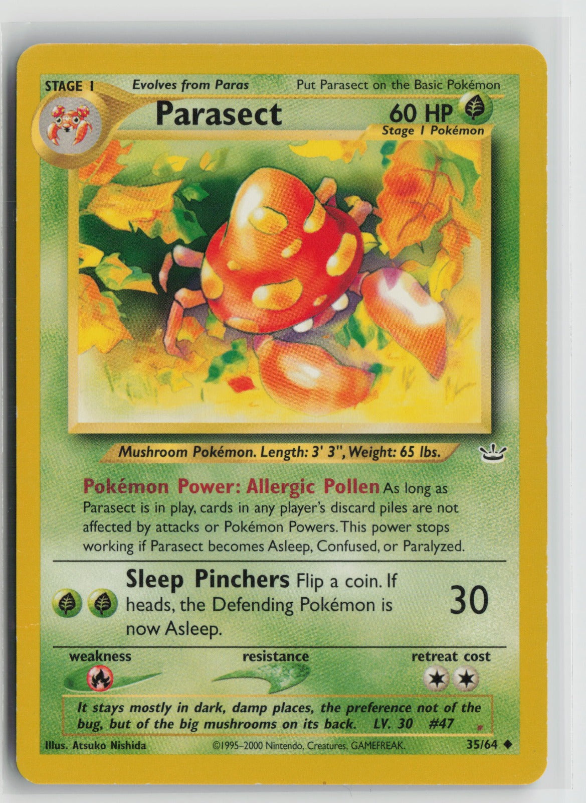 Parasect Uncommon Unlimited N3 35/64 DMG