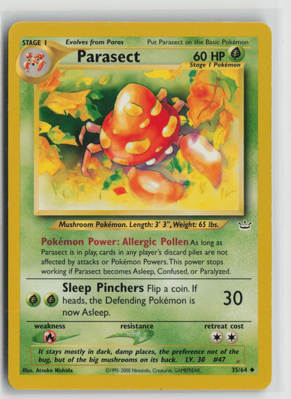 Parasect Uncommon Unlimited N3 35/64 DMG