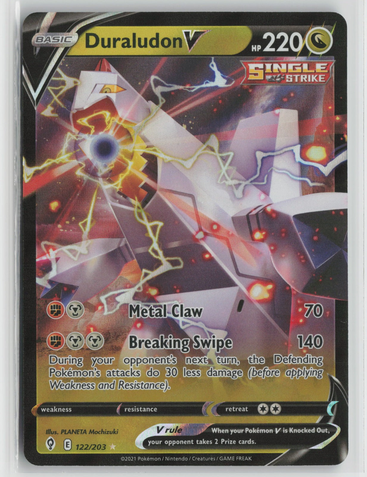 Duraludon V Ultra Rare Holo SWSH07 122/203 NM