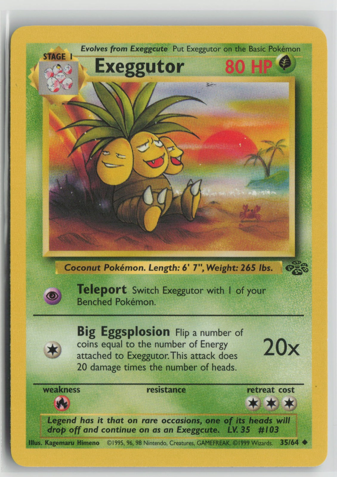 Exeggutor Uncommon Unlimited JU 35/64 LP