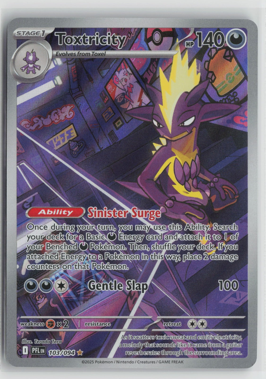 Toxtricity Illustration Rare Holo PFL 103/094 NM- B