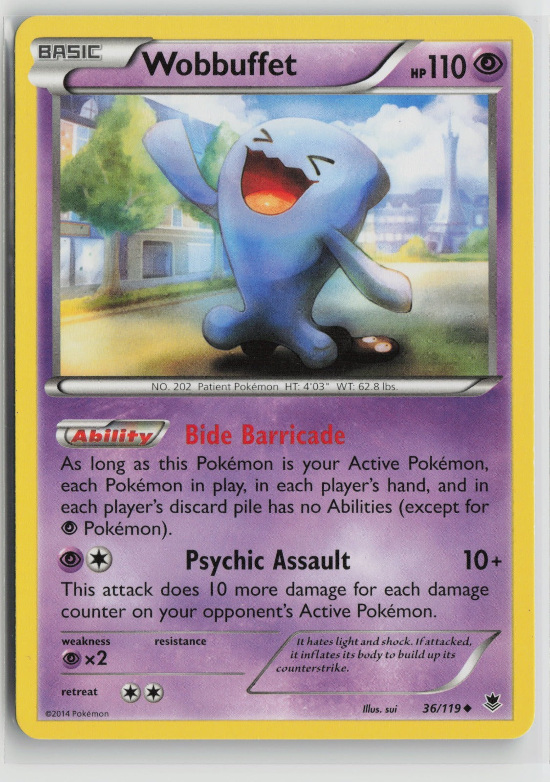 Wobbuffet Uncommon PHF 36/119 LP