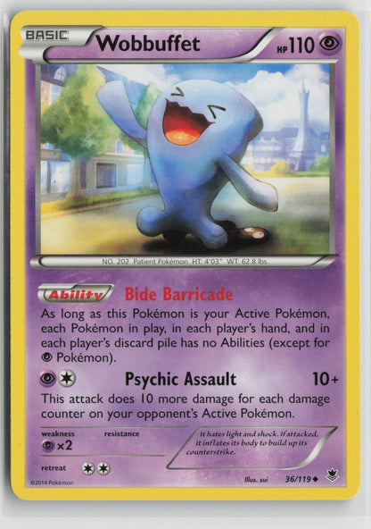 Wobbuffet Uncommon PHF 36/119 LP