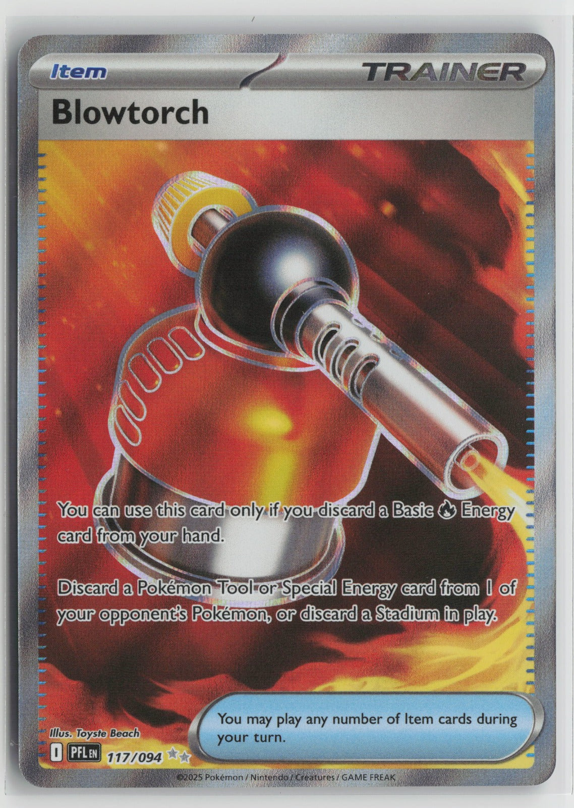 Blowtorch Ultra Rare Holo PFL 117/094 NM