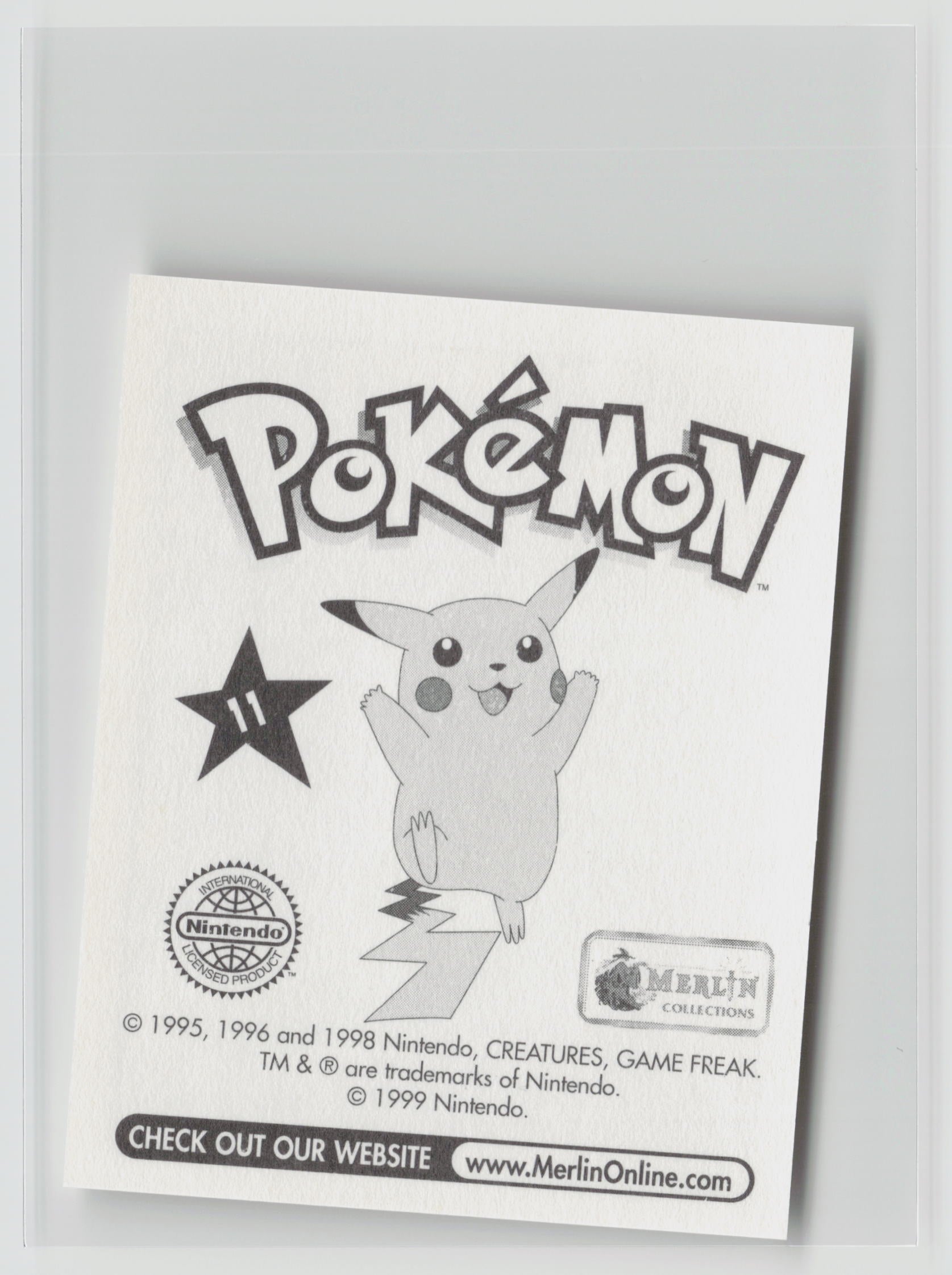 Metapod - Merlin Topps Sticker 1999 #11 NM (Back)