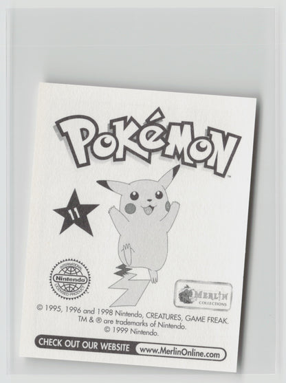 Metapod - Merlin Topps Sticker 1999 #11 NM (Back)