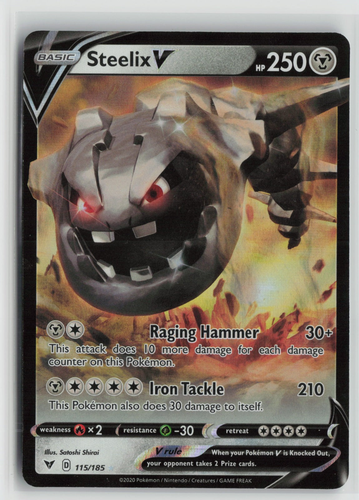 Steelix V Ultra Rare Holo SWSH04 115/185 NM