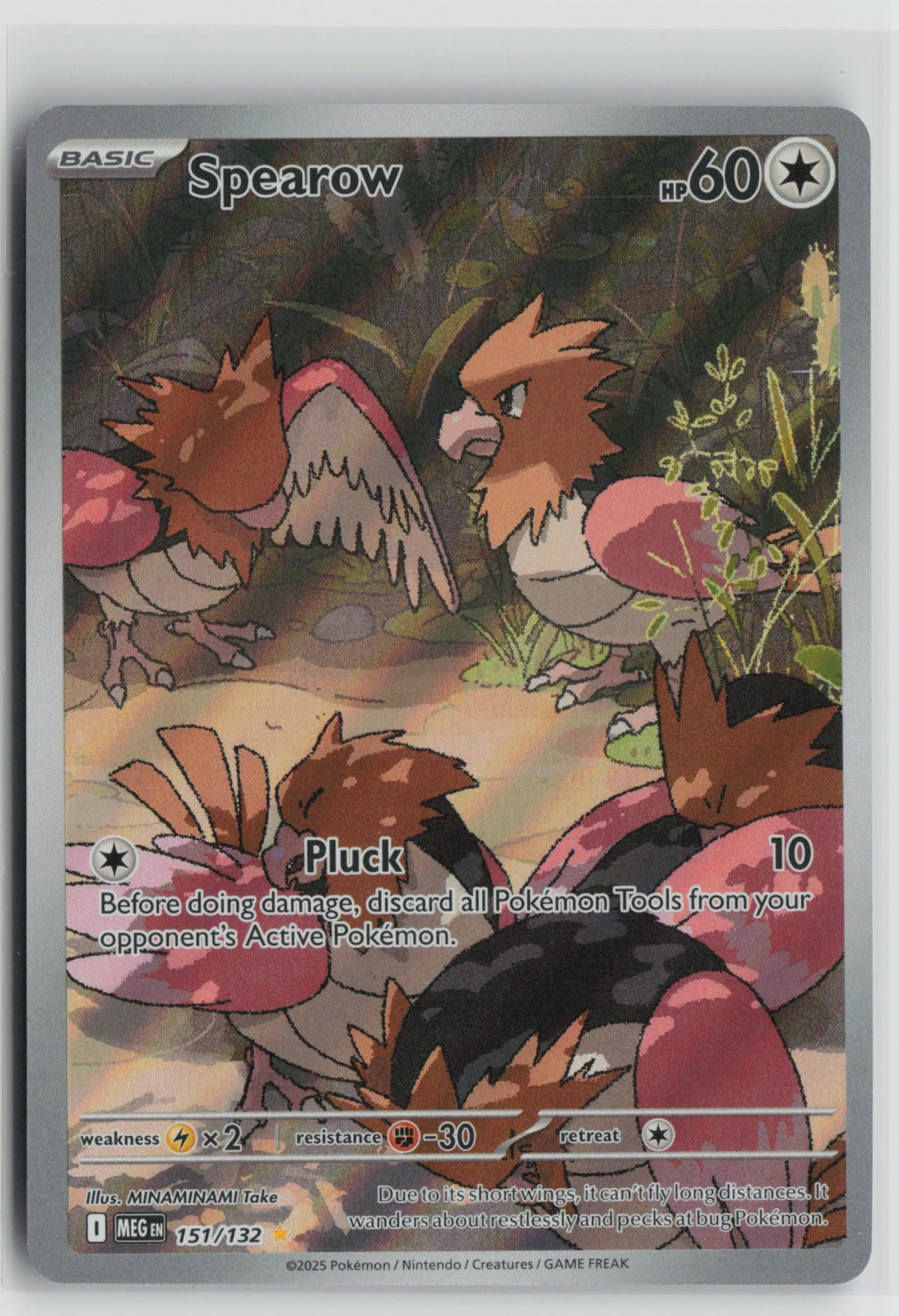 Spearow Illustration Rare Holo MEG 151/132 NM