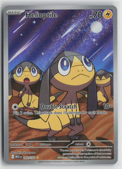 Helioptile - Illustration Rare Holo MEG 143/132 NM