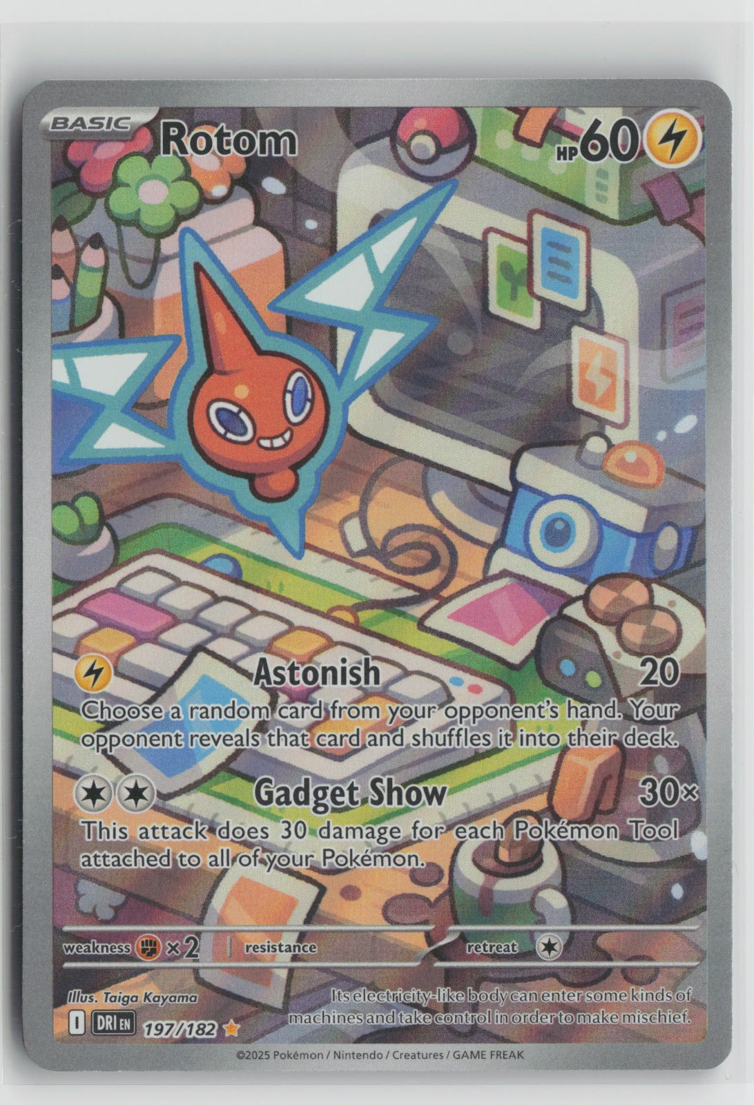 Rotom Illustration Rare Holo DRI 197/182 NM