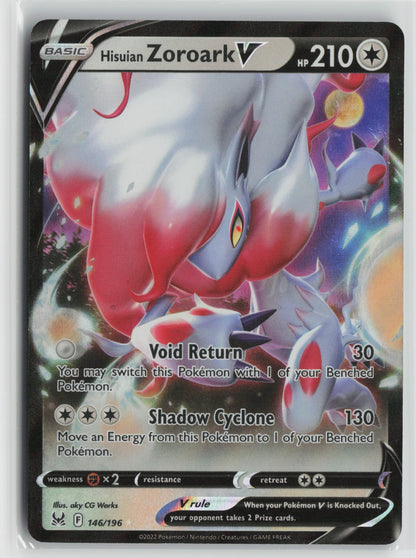 Hisuian Zoroark V Ultra Rare Holo SWSH11 146/196 NM