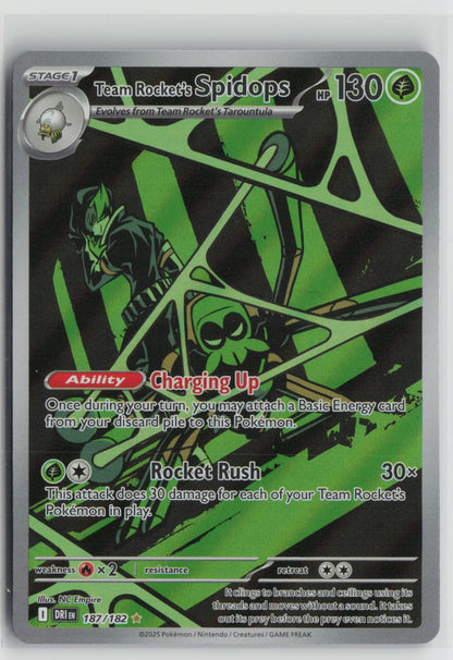 Team Rocket's Spidops - Illustration Rare Holo DRI 187/182 NM