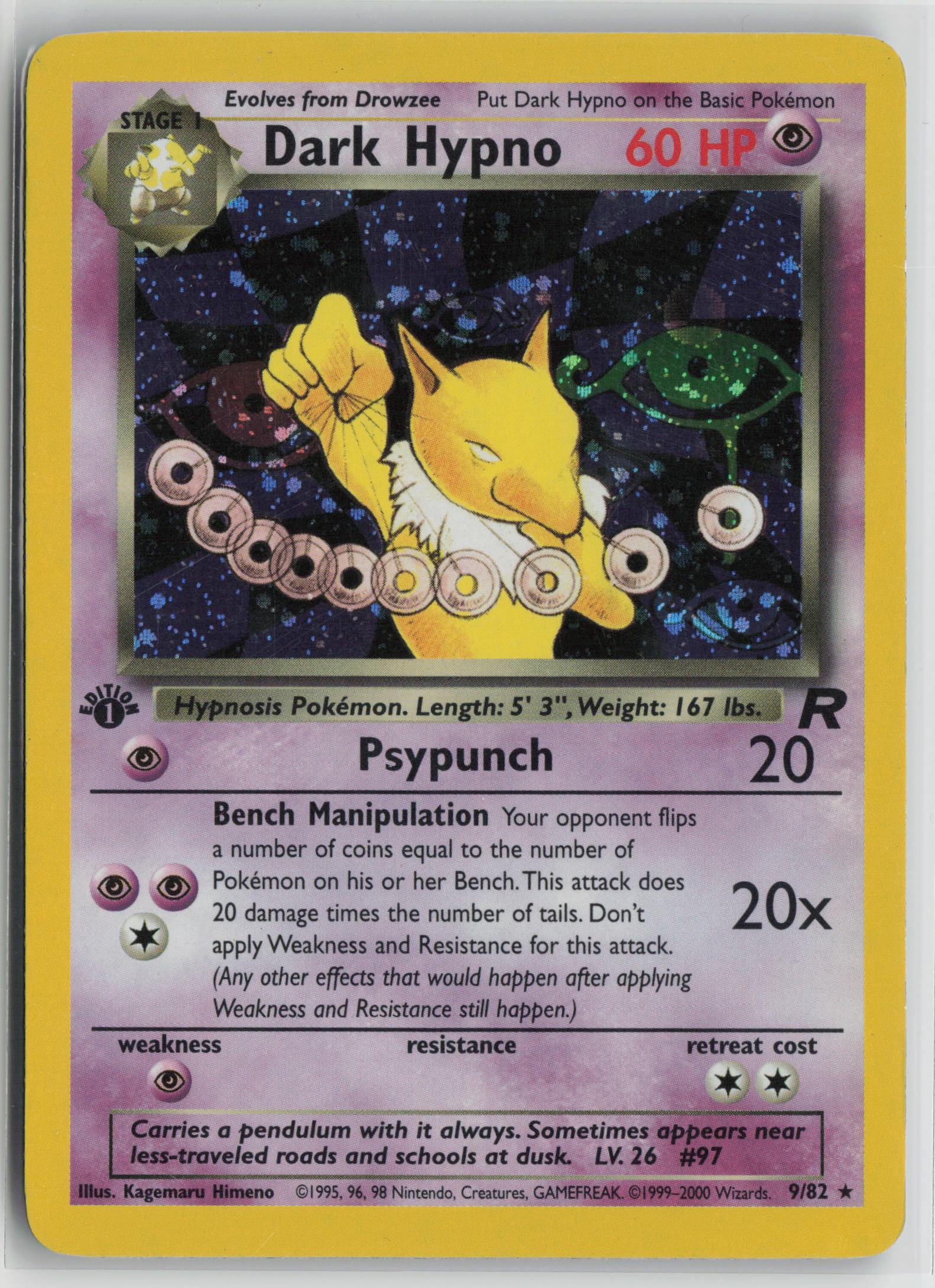Dark Hypno (9) Holo Rare Holo TR 09/82 MP