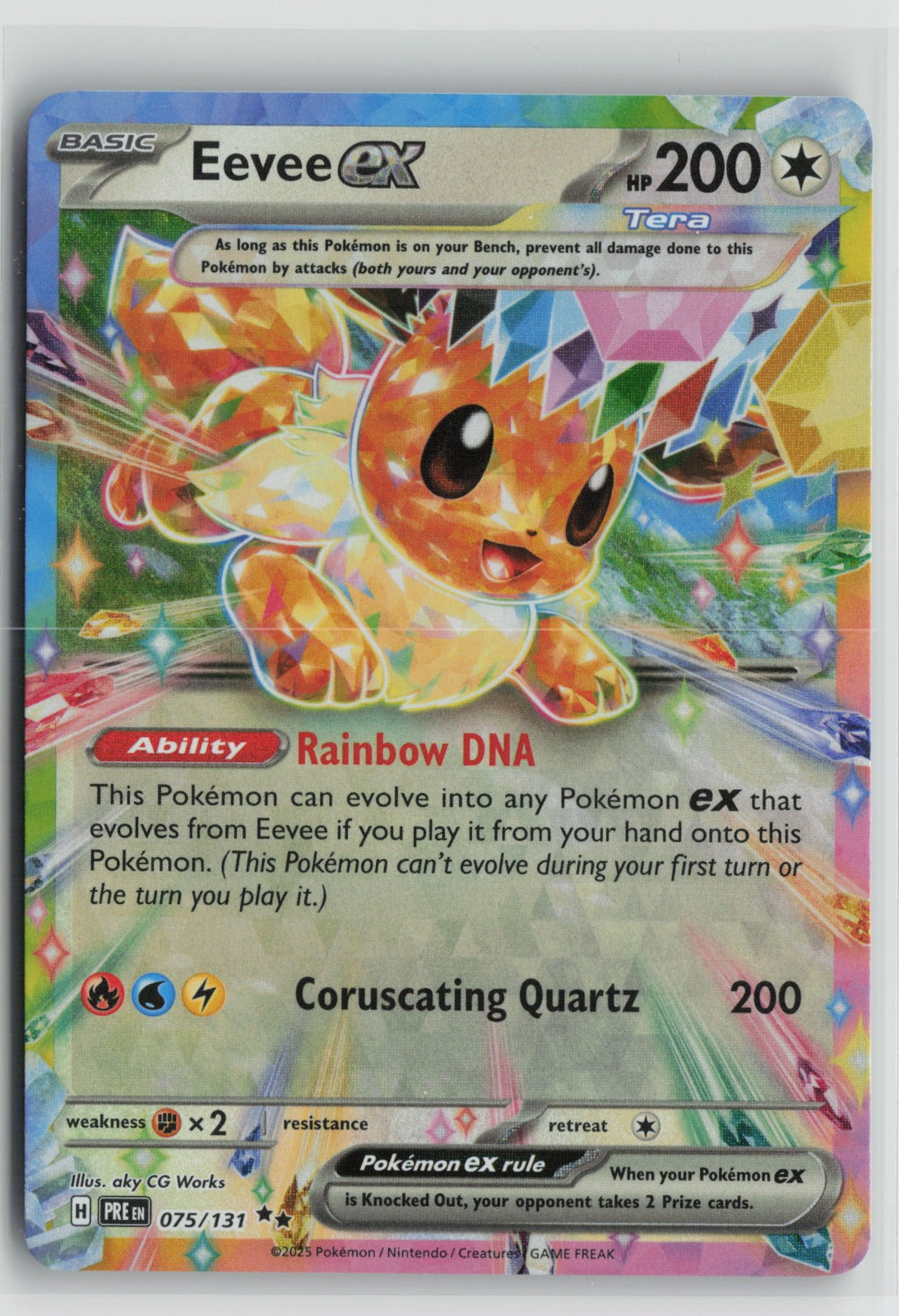 Eevee ex - Double Rare Holo PRE 075/131 NM