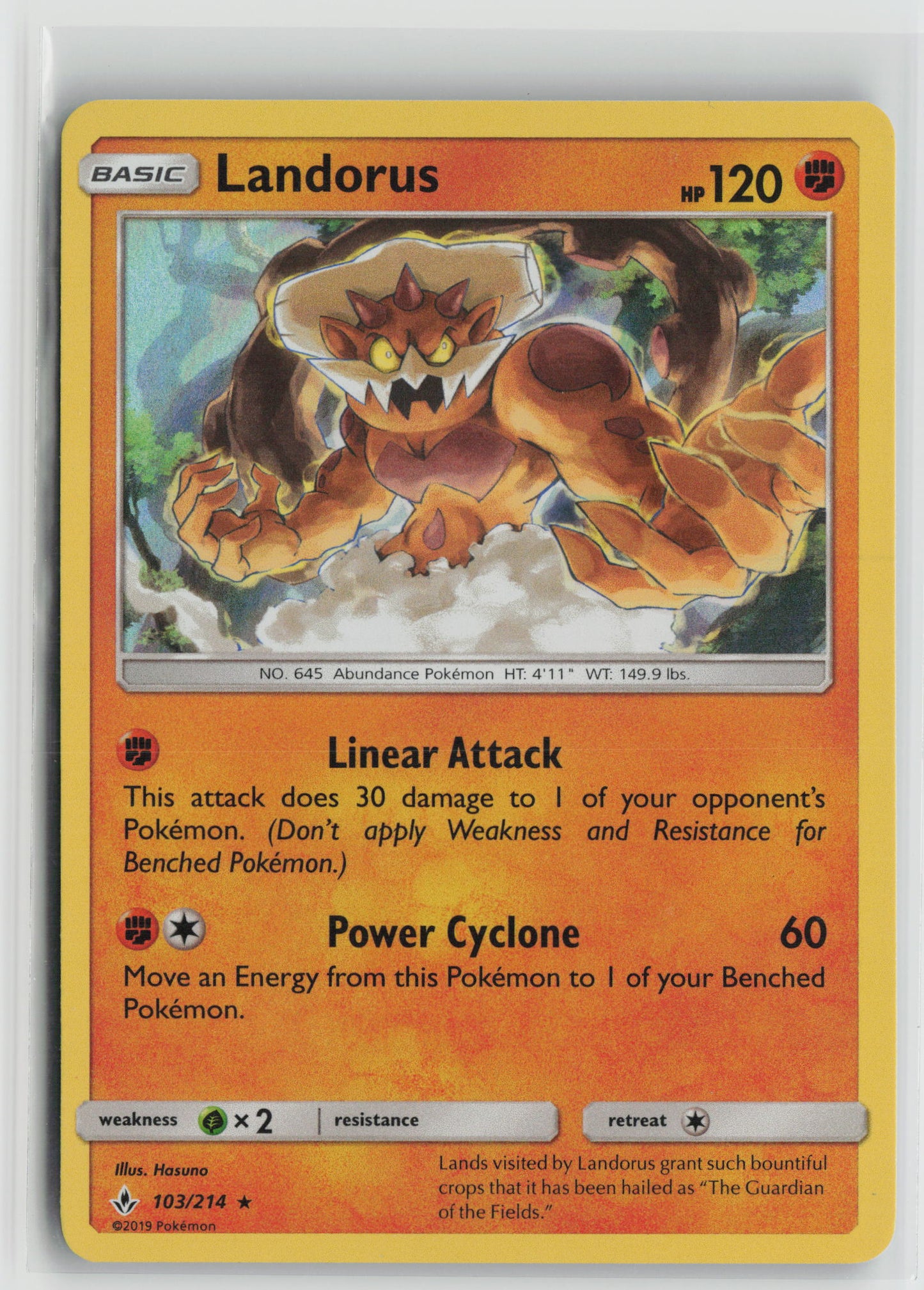 Landorus Holo Rare Holo SM10 103/214 NM