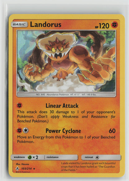 Landorus Holo Rare Holo SM10 103/214 NM