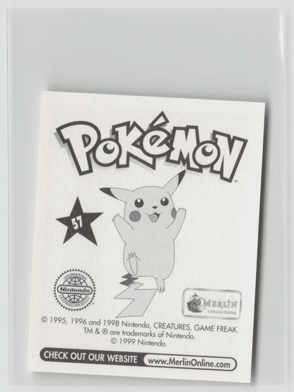 Primeape - Merlin Topps Sticker 1999 #57 NM (Back)