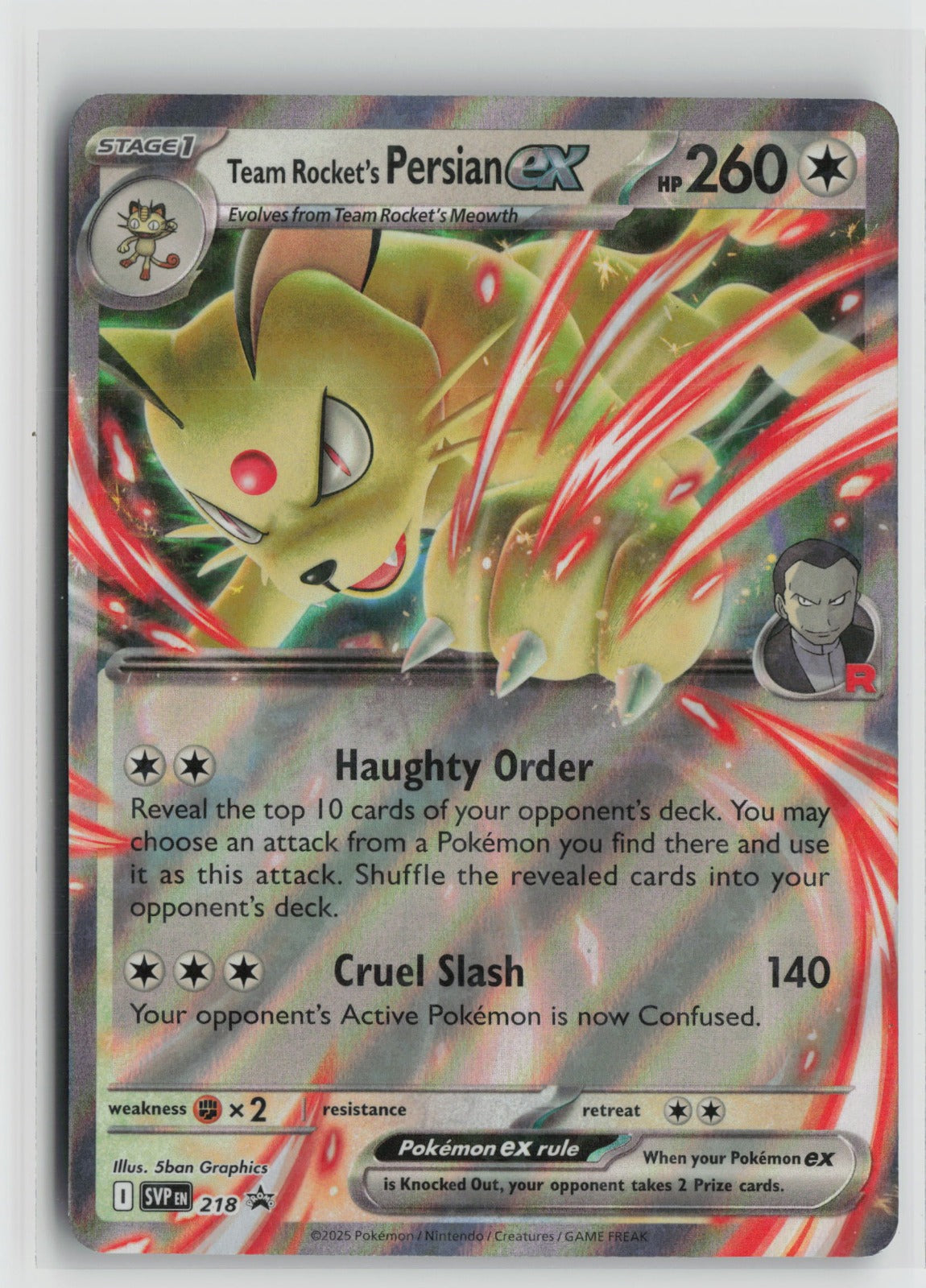 Team Rocket's Persian ex - Promo Holo SVP 218 NM