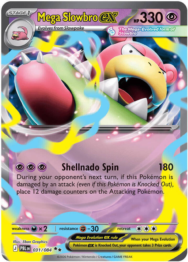 Mega Slowbro ex Double Rare Holo PBL 031/084 NM