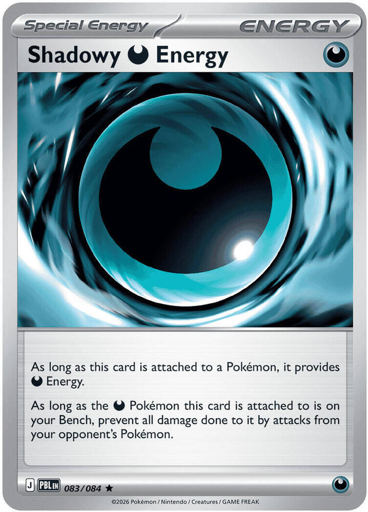 Shadowy Darkness Energy Rare Holo PBL 083/084 NM