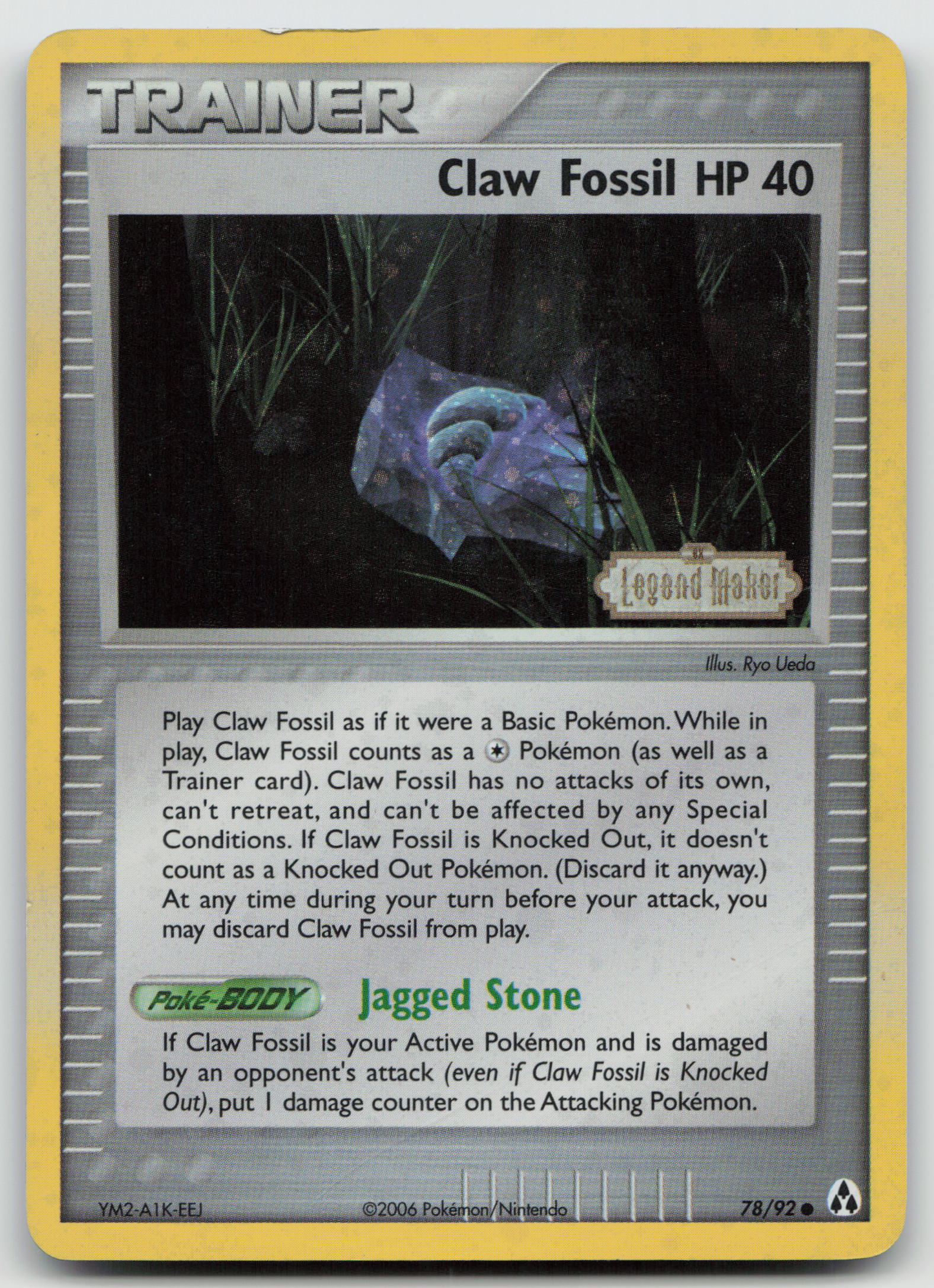 Claw Fossil Common Reverse Holo LM 78/92 HP
