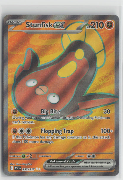 Stunfisk ex - Ultra Rare Holo ASC 252/217 NM