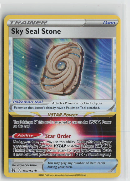 Sky Seal Stone Holo Rare Crown Zenith 143/159 NM