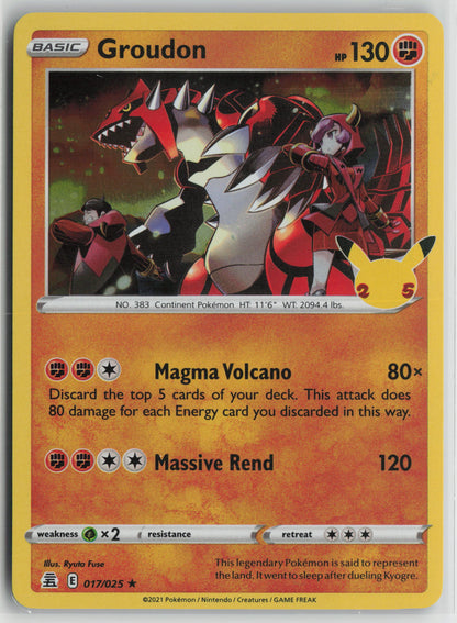 Groudon Holo Rare Celebrations 017/025 NM