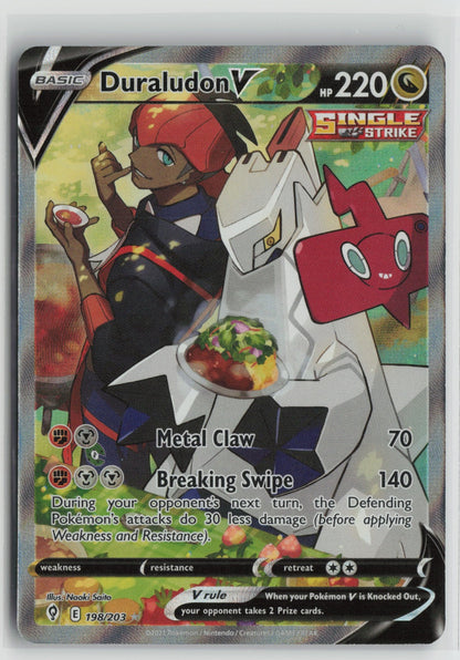 Duraludon V (Alternate Full Art) Ultra Rare Holo SWSH07 198/203 NM