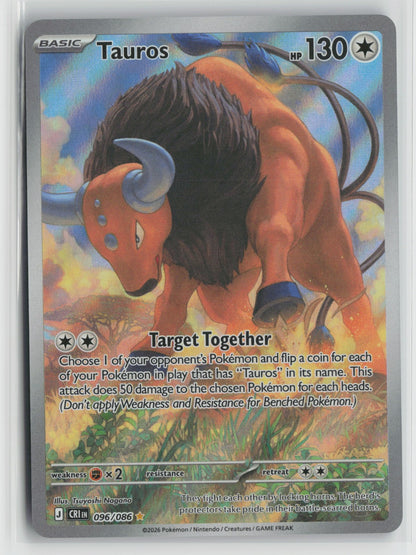 Tauros Illustration Rare Holo CRI 096/086 NM