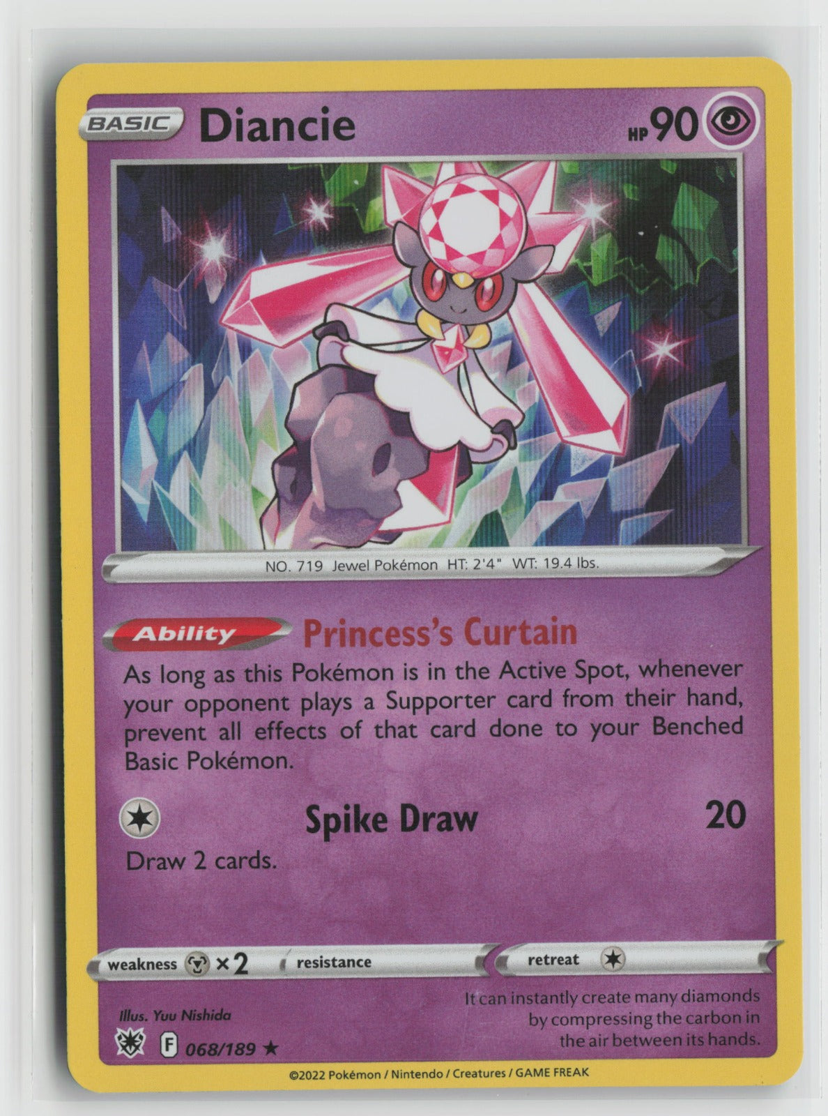 Diancie Holo Rare SWSH10 068/189 NM