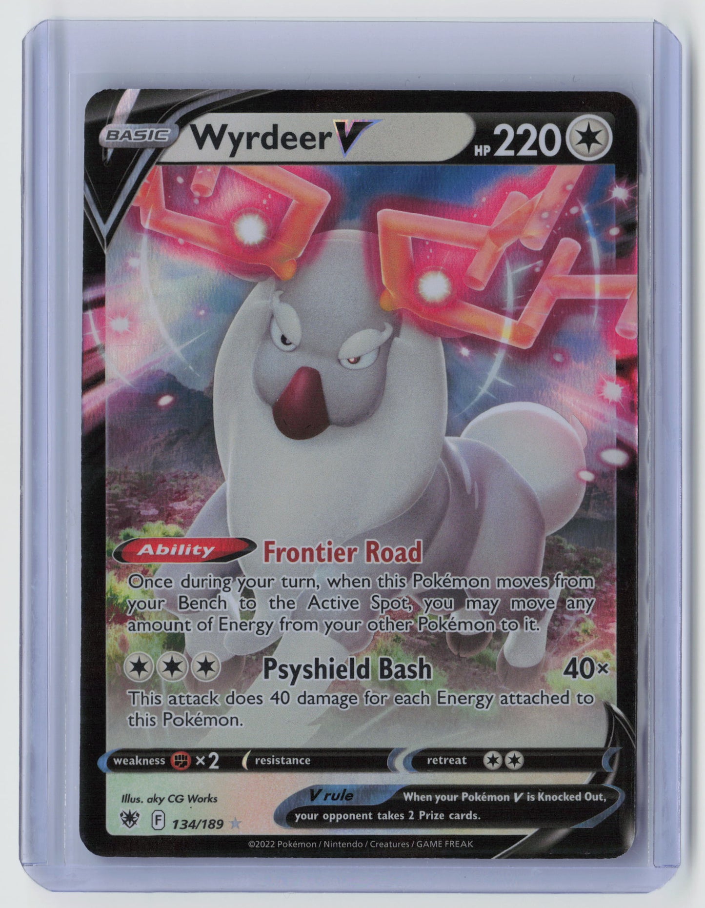 Wyrdeer V Ultra Rare SWSH10: Astral Radiance 134/189 NM